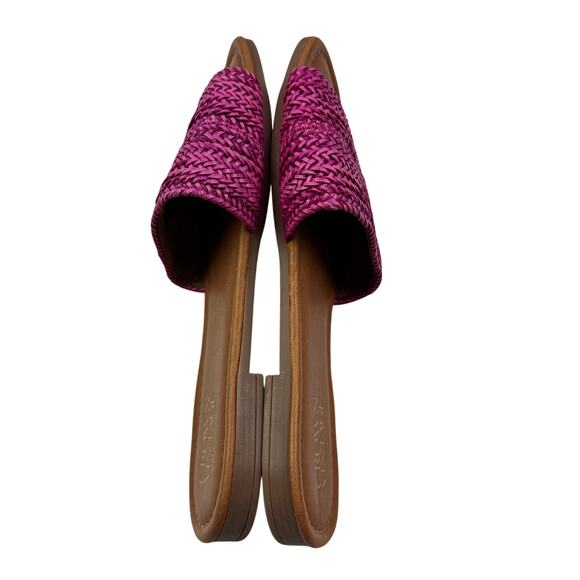 Crown Vintage Avera Pink Woven Slip On Sandals Vacation Chic Women's Size 8 W - Picture 6 of 9